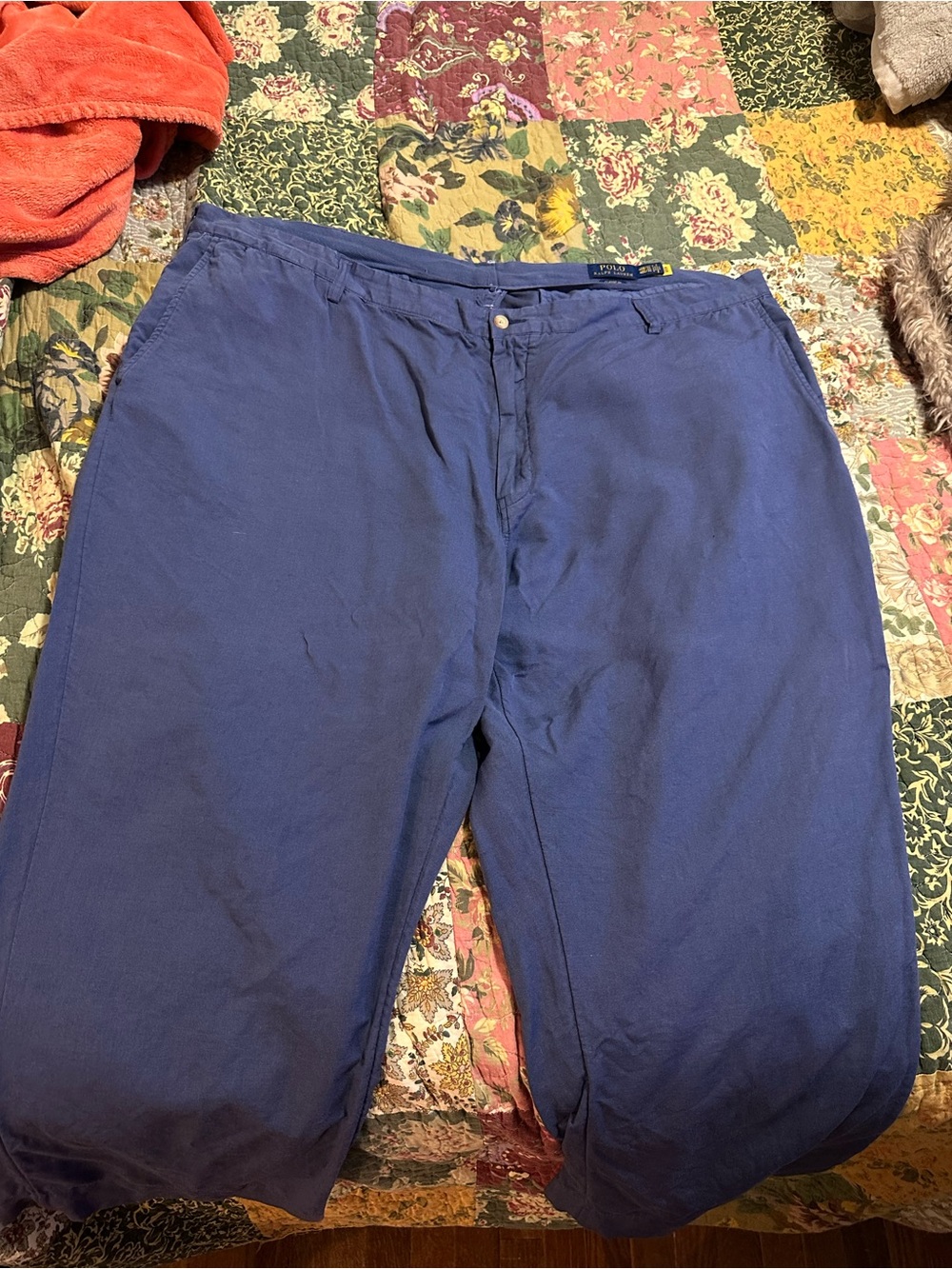 Blue Linen 48 Ralph Lauren Pants